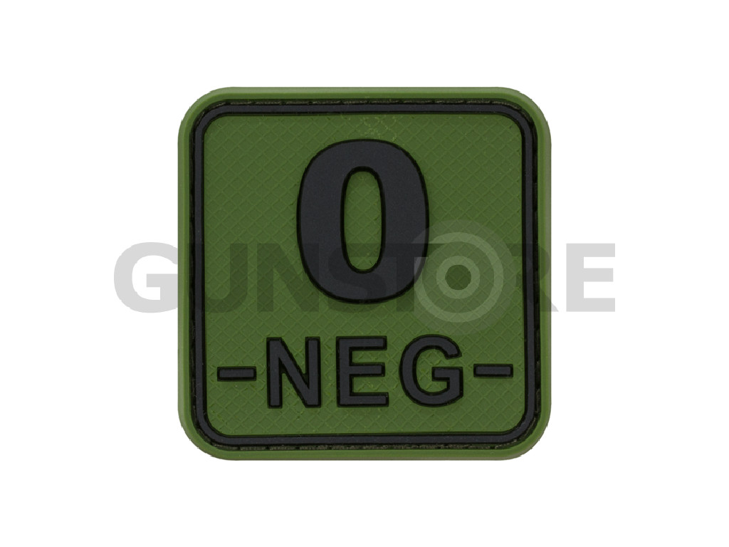 Bloodtype Square Rubber Patch 0 Neg