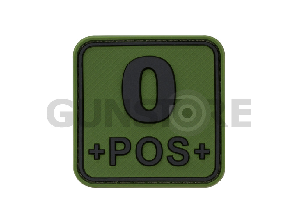 Bloodtype Square Rubber Patch 0 Pos