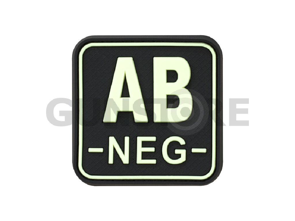 Bloodtype Square Rubber Patch AB Neg