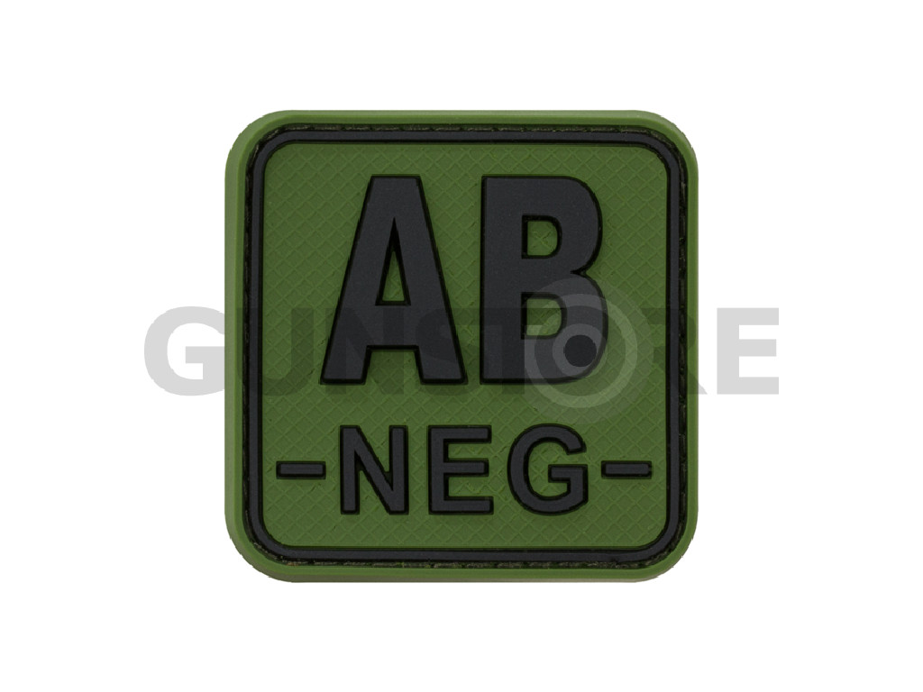 Bloodtype Square Rubber Patch AB Neg