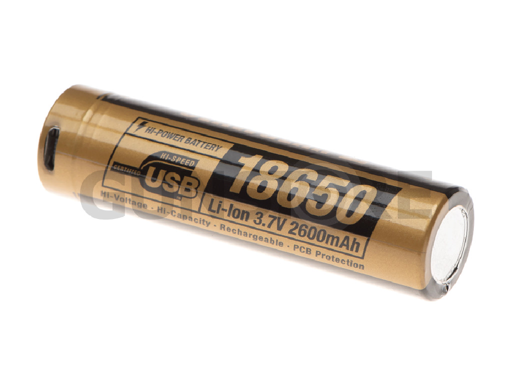 18650 Battery 3.7V 2600mAh Micro-USB