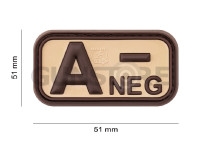 Bloodtype Rubber Patch A Neg 3