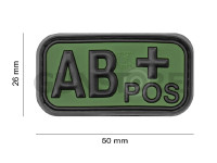Bloodtype Rubber Patch AB Pos 3