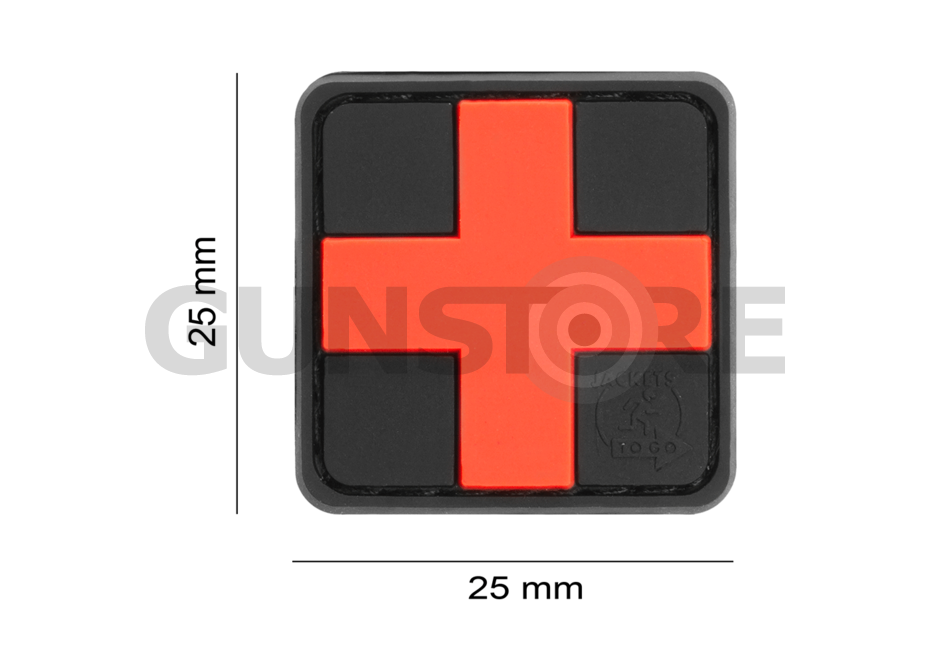 Red Cross Rubber Patch 25mm 3