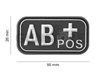 Bloodtype Rubber Patch AB Pos 3