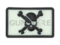 Pirate Skull Rubber Patch 0