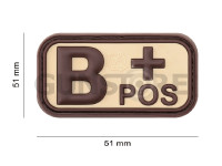 Bloodtype Rubber Patch B Pos 3