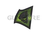 Rebel Skull Rubber Patch 0