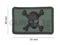 Pirate Skull Rubber Patch 1