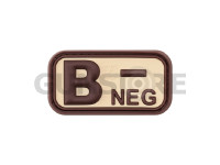 Bloodtype Rubber Patch B Neg 0
