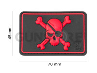 Pirate Skull Rubber Patch 1