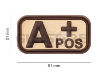 Bloodtype Rubber Patch A Pos 3