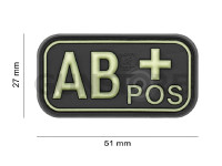 Bloodtype Rubber Patch AB Pos 4