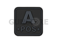 Bloodtype Square Rubber Patch A Pos