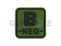 Bloodtype Square Rubber Patch B Neg