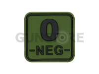 Bloodtype Square Rubber Patch 0 Neg 0