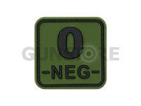 Bloodtype Square Rubber Patch 0 Neg 0