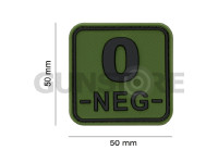 Bloodtype Square Rubber Patch 0 Neg 1