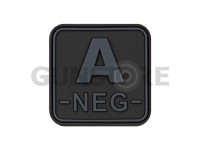 Bloodtype Square Rubber Patch A Neg