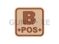 Bloodtype Square Rubber Patch B Pos 0