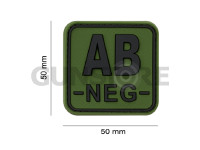 Bloodtype Square Rubber Patch AB Neg 1