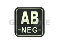Bloodtype Square Rubber Patch AB Neg 0