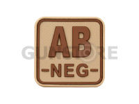 Bloodtype Square Rubber Patch AB Neg