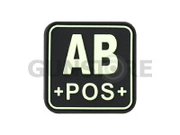 Bloodtype Square Rubber Patch AB Pos 0