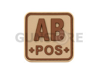 Bloodtype Square Rubber Patch AB Pos 0