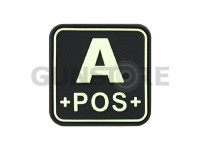 Bloodtype Square Rubber Patch A Pos
