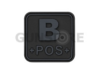 Bloodtype Square Rubber Patch B Pos