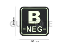 Bloodtype Square Rubber Patch B Neg 1