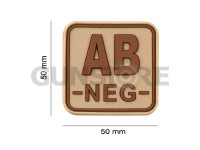Bloodtype Square Rubber Patch AB Neg 1