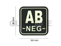 Bloodtype Square Rubber Patch AB Neg 1