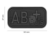 Bloodtype Rubber Patch AB Pos 1