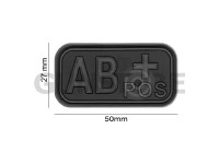 Bloodtype Rubber Patch AB Pos 3