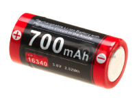 16340 Battery 3.7V 700mAh Micro-USB