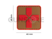 Red Cross Rubber Patch 40mm 2