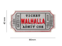 Large Walhalla Ticket Rubber Patch 3