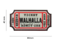 Large Walhalla Ticket Rubber Patch 4