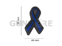 Thin Blue Line Ribbon Rubber Patch 3
