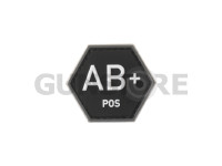 Bloodgroup Hexagon Rubber Patch AB Pos 0