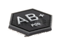 Bloodgroup Hexagon Rubber Patch AB Pos 1